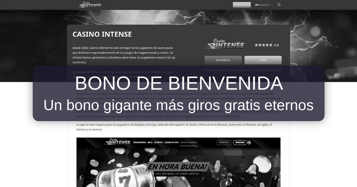 Casino Intense y su bono de bienvenida en tres depósitos